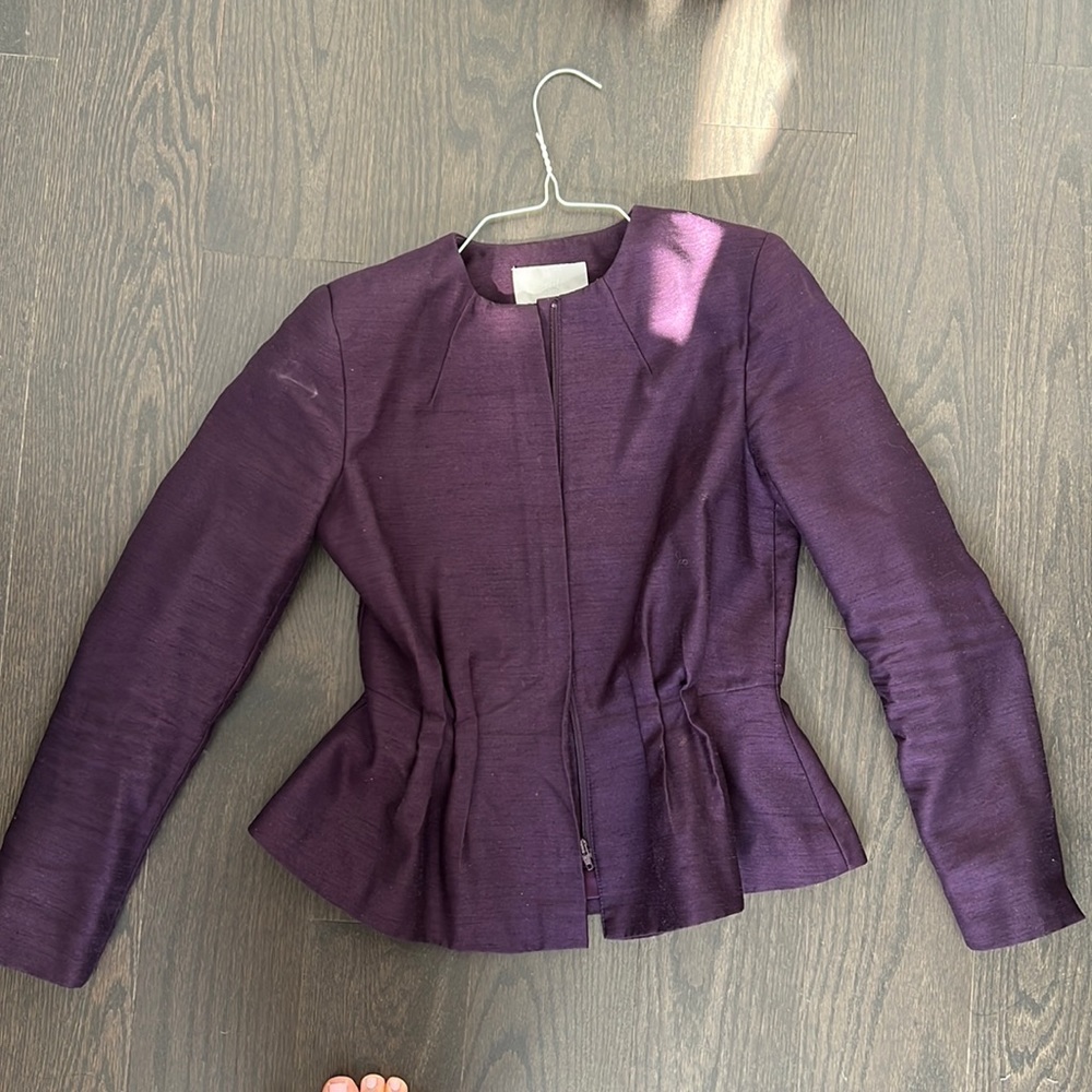 Beautiful purple peplum blazer jacket. Size 2 h&m